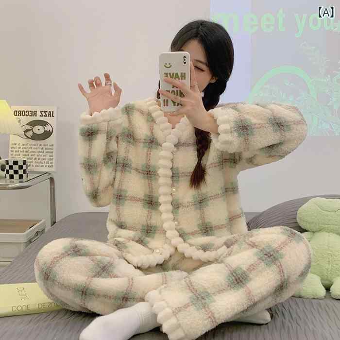 パジャマ レディース ルームウェア 上下セット フランネル あったか 厚手 長袖 長ズボン 部屋着 かわい..