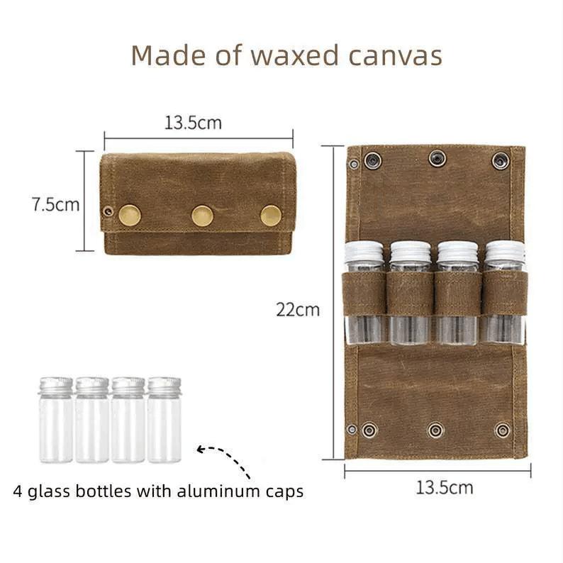 バッグ 帆布 マッサージオイル 精油 香料 スパイス 調味料 ボトル 収納 整理 持ち運び 旅行 アウトドア..