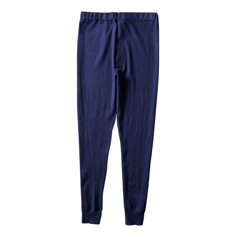 ズボン メンズ 男性用 シルク カシミヤ ブレンド 保温 インナー タイツ レギンス 蚕糸 厚手 ウール混 ..