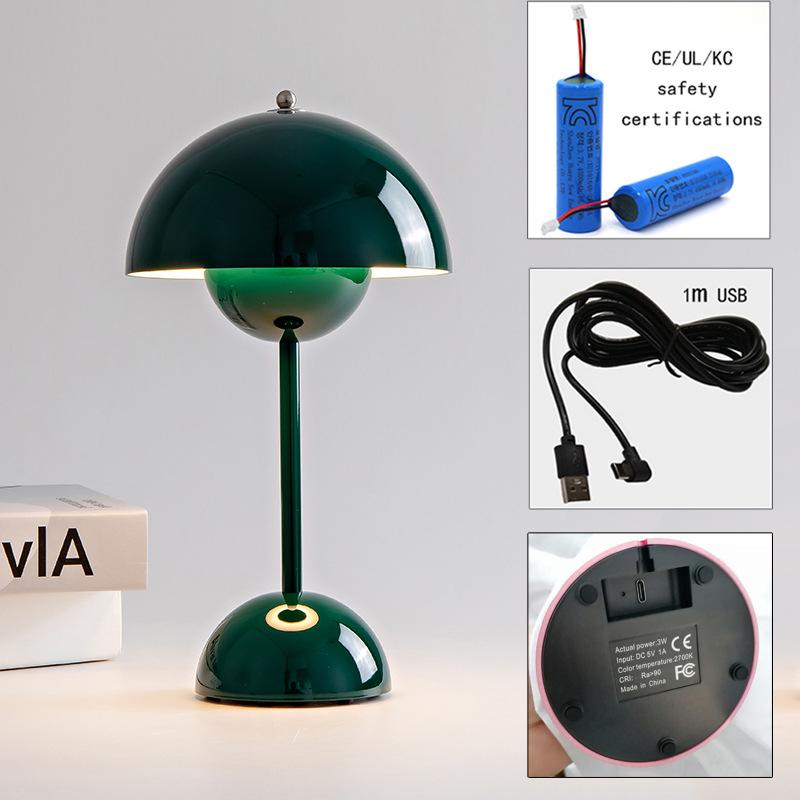 テーブルランプ 北欧風 マカロンカラー 卓上ライト キノコ型 ベッドサイドランプ ナイトライト インテ..