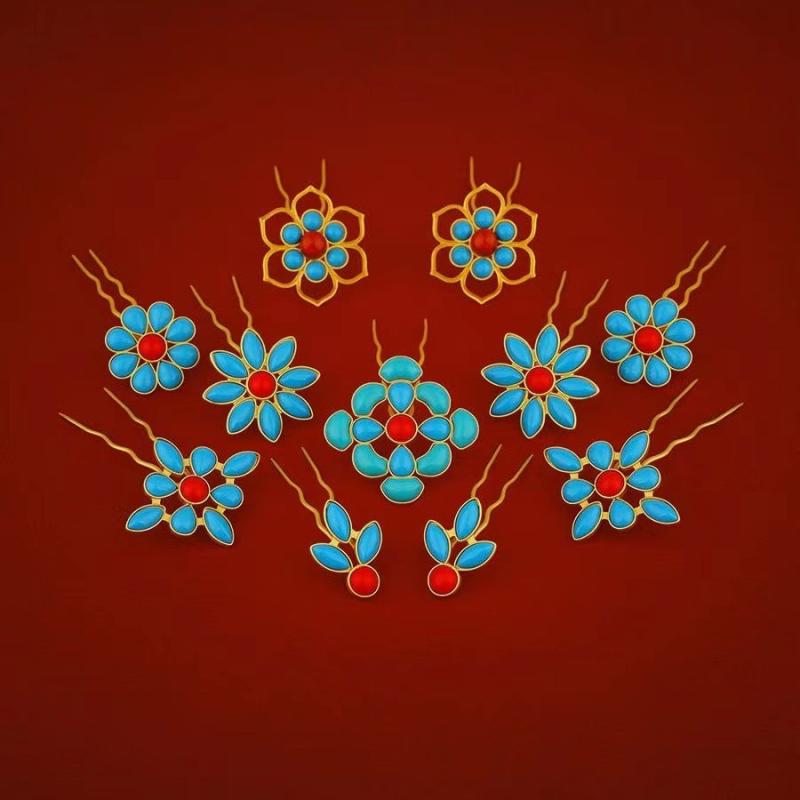 楽天office matsudaヘアアクセサリー レディース ヘアピン ヘアクリップ 簪 かんざし 髪飾り 花柄 フラワー モチーフ エレガント かわいい おしゃれ 和装小物 浴衣 着物 和風 普段使い パーティー 結婚式 ゴールド