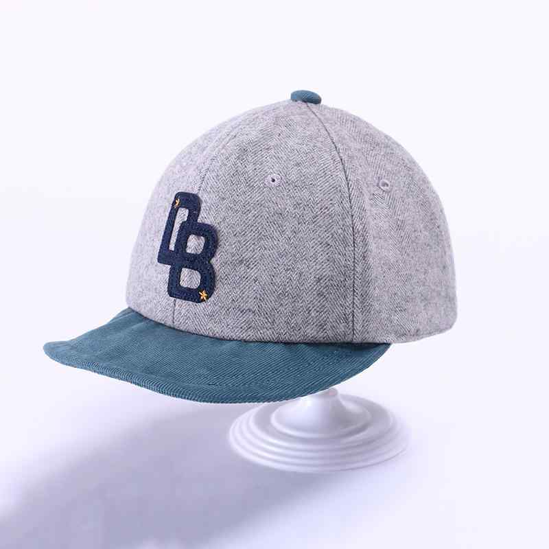 キャップ キッズ 秋冬 コーデュロイ 帽子 男の子 女の子 野球帽 54-56cm 紺色 グレー 綿