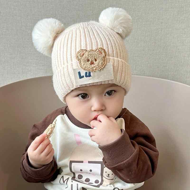 ニット帽 キッズ ベビー 防寒 帽子 秋冬 幼児 男の子 女の子 かわいい 保温 防風 1歳 2歳 6ヶ月 12ヶ月..