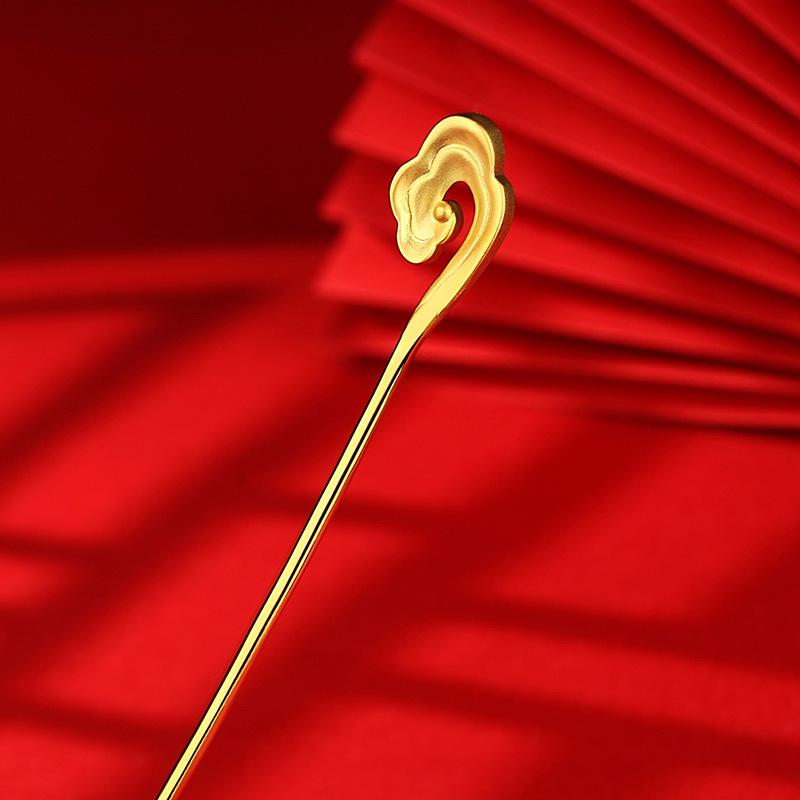 ヘアアクセサリー レディース ヘアピン s925 シルバー 銀製 かんざし 古風 如意祥雲 モチーフ 電気メッキ加工 ウェディング パーティー 普段使い