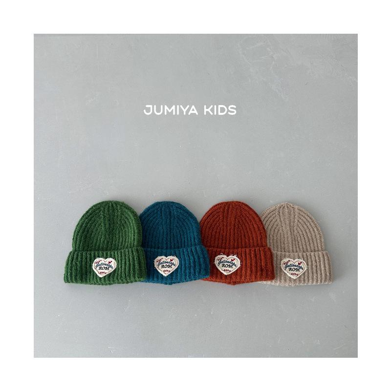 ニット帽 キッズ 秋冬 子供用 帽子 防寒 暖かい かわいい ハート パッチ ニット帽 6歳 7歳 8歳 9歳 10..