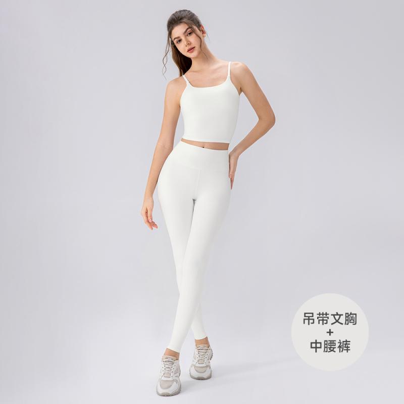 ヨガウェア レディース 上下セット ライカ 高伸縮 ストレッチ ブラトップ タンクトップ 素肌感 揺れない ハイウエスト ヒップアップ レギンス タイツ フィットネス ジム ランニング トレーニング ピラティス 春夏