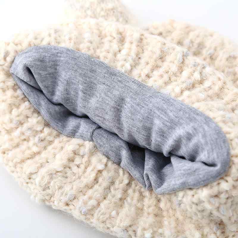 ニット帽 キッズ かわいい 小熊 秋冬 防寒 帽子 4-6歳 8-10歳以上 白色 ピンク系 パープル ブラウン グ..