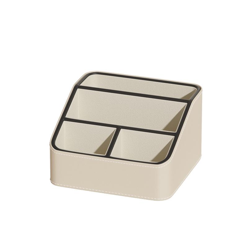 収納ケース レディース メンズ レザー デスク収納 卓上収納 リモコンラック ペン立て 小物入れ 化粧品 ..