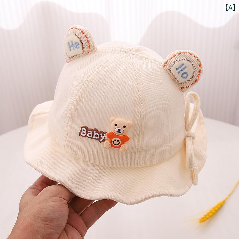 帽子 ベビー 秋冬用 日よけ帽子 漁夫帽 サイズ調整可能 男の子 女の子 赤ちゃん 1歳 2歳 春秋 綿 大判..