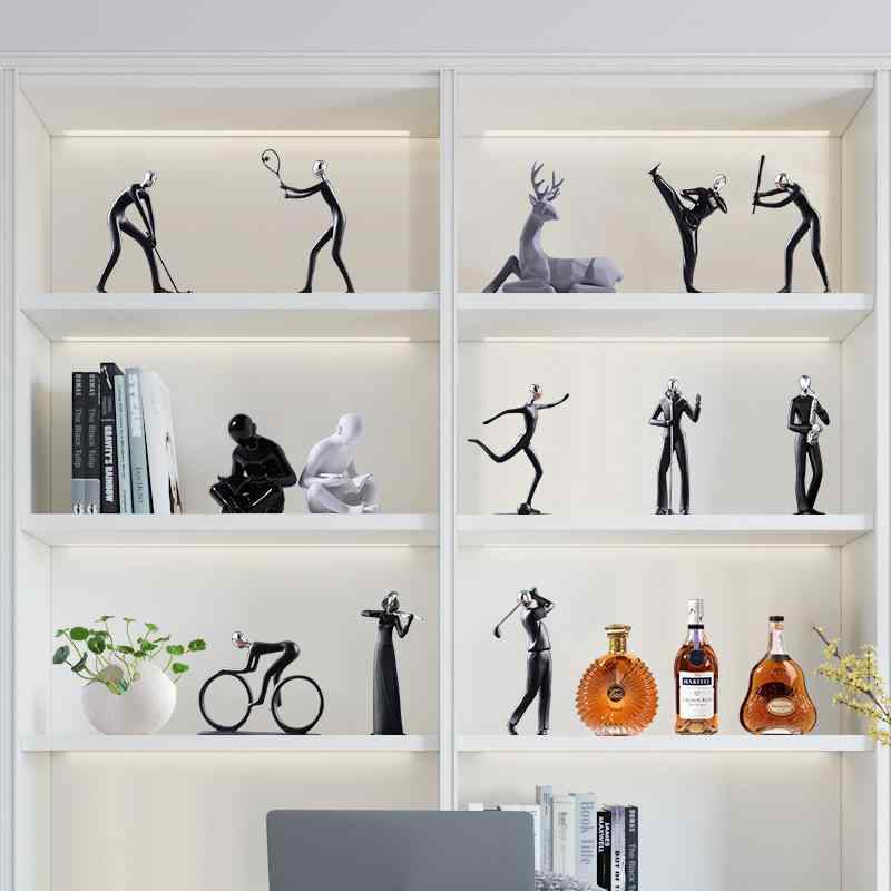 置物 オブジェ 北欧風 樹脂製 インテリア 人形 スポーツ 自転車 ゴルフ 歌手 テニス 野球 卓上 リビング 寝室 玄関 書斎 ギフト プレゼント
