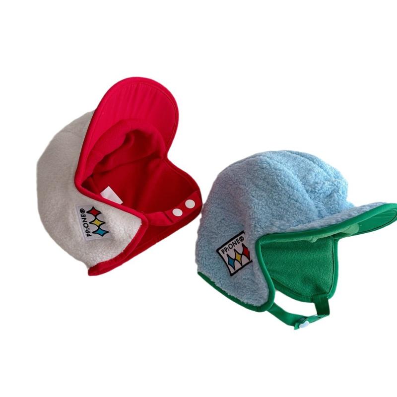 帽子 キッズ 子供 大人 男女兼用 防寒 保温 暖か フリース イヤーマフ キャップ 湖ブルー ホワイト