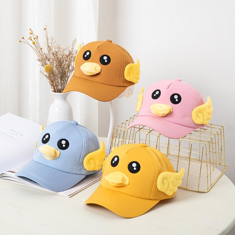 帽子 キッズ 子供用 鴨 舌 キャップ 秋冬 カートゥーン 小 黄色い アヒル 野球帽 かわいい 日よけ 4歳 ..
