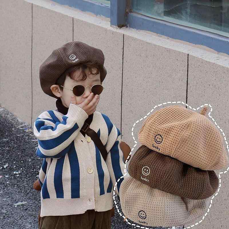 ベレー帽 キッズ 秋冬 子供用 レトロ 帽子 女の子 男の子 ウール混紡 画家帽 かぼちゃ帽 2歳 3歳 4歳 5..