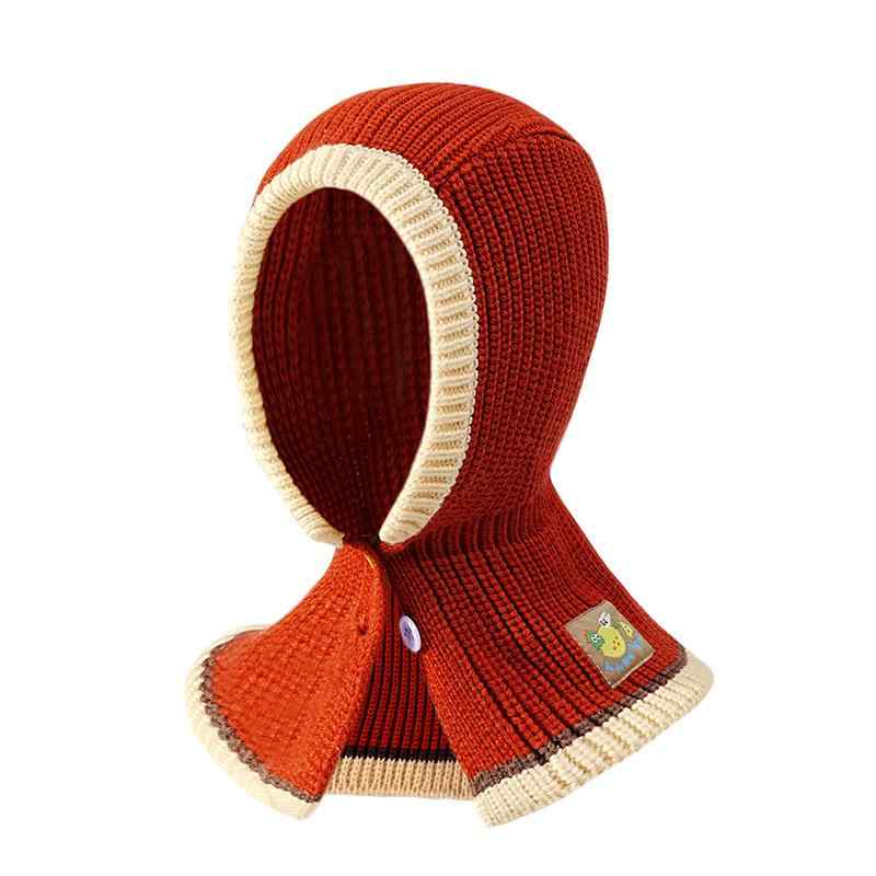 帽子 キッズ ベビー ニット帽 秋冬 防寒 保温 羊毛 protection 首マフラー 一体型 ミトン手袋 付き か..