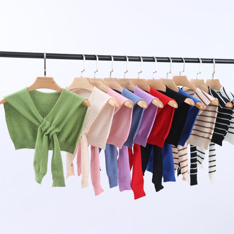 ショール キッズ 女の子 秋冬 ウール100% ニット 学生 配色 日韓 かわいい 紫 中国レッド 霧霾ブルー ..