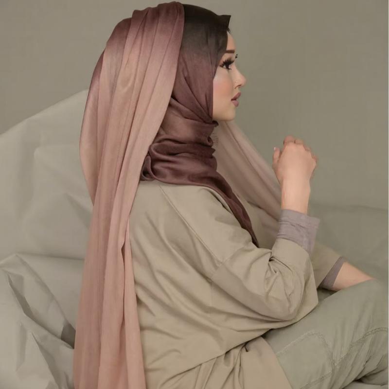 スカーフ レディース モダール コットン グラデーション 民族柄 ストール ショール 秋冬 保温 日焼け止..