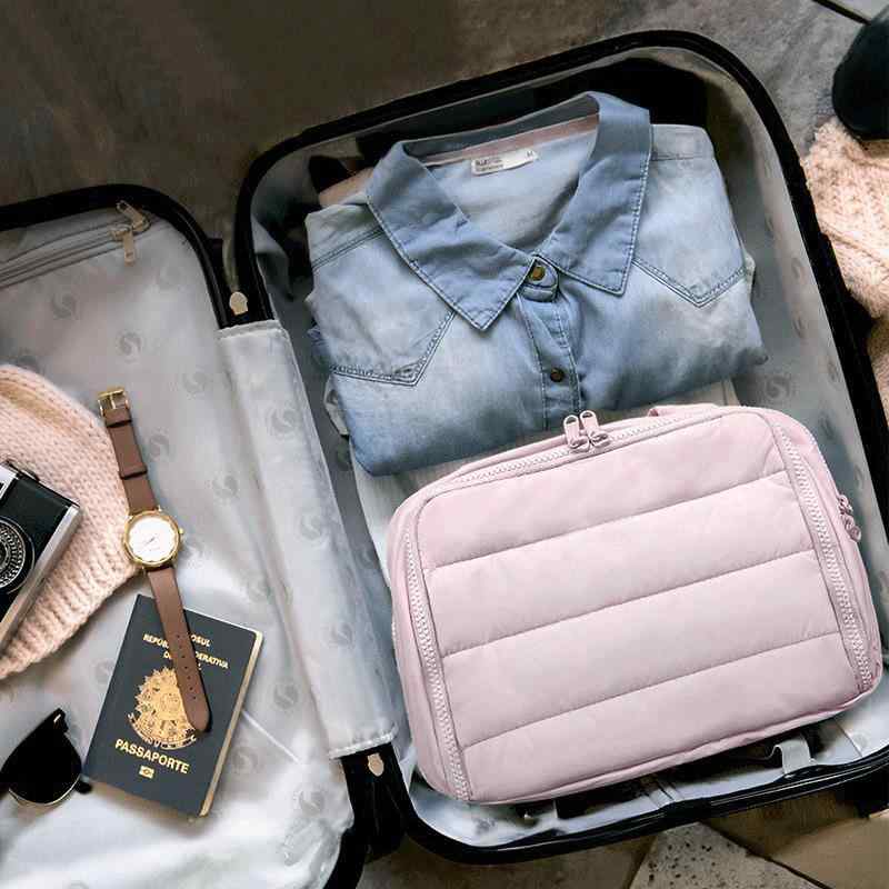 洗漱用品収納バッグ レディース メンズ 旅行用 超大容量 撥水 整理用 多機能 化粧ポーチ ナイロン 無地 ピンク系 ブルー系