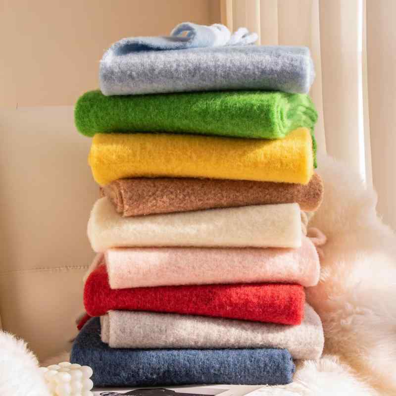 マフラー ショール 秋冬 ウール混 大判 無地 厚手 あったか 暖かい 防寒 ストール レディース メンズ ..