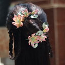 ヘアアクセサリー レディース 簪 かんざし 古風 チャイナドレス 和装 髪飾り パール 蓮 ハス レトロ ウエディング パーティー 記念日 撮影用