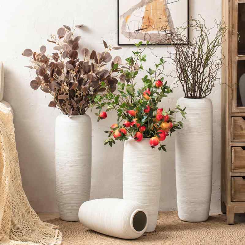 花瓶 陶器 北欧 現代 陶磁器 フラワーベース リビング 寝室 玄関 置物 インテリア 白 模様替え 飾り 模様替え