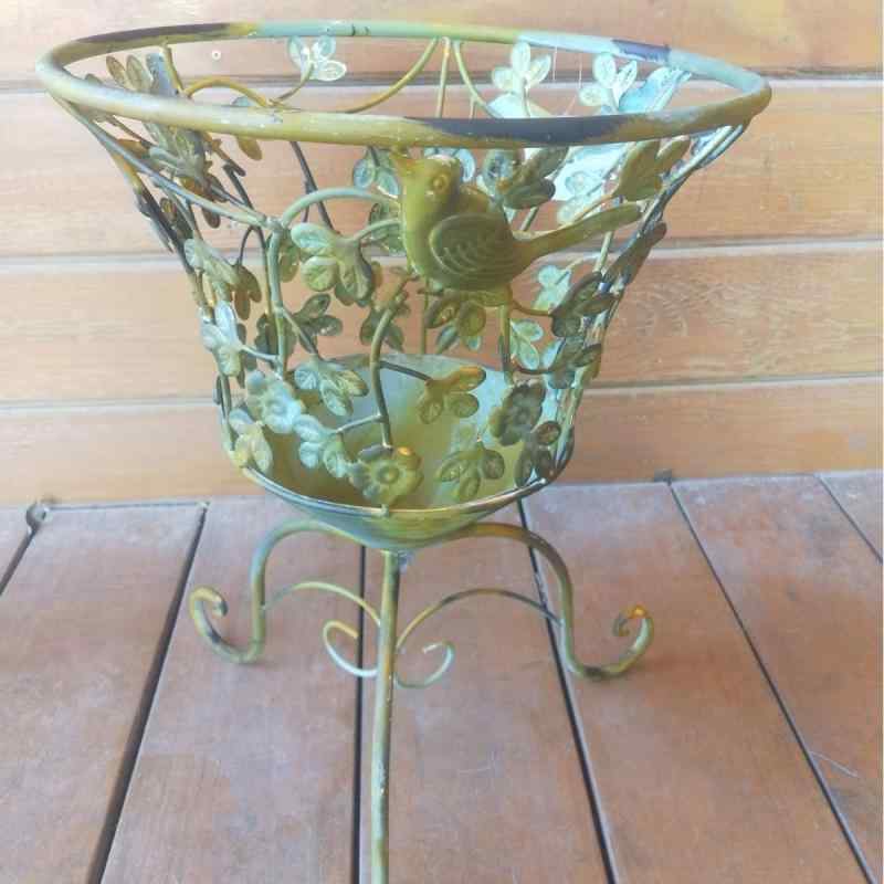 ガーデニング ラック ヨーロピアン アイアン 鉢植え スタンド 庭 ベランダ リビング 園芸 収納 緑 白 アンティーク