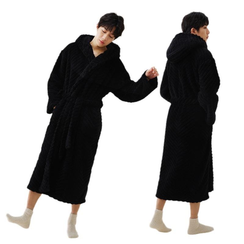 ・生地: コーラルベルベット・主な素材: ポリエステル100%・生地厚さ: 超厚手（約301-350g/m²）・機能: リラックス、睡眠、入浴、部屋着、保温、快適、普段使い・対象: 若年女性・カラー展開: ホワイト、ブラック・サイズ展開: M, L, XL, XXL・スタイル: 上品、豪華・ネックライン: 襟付き