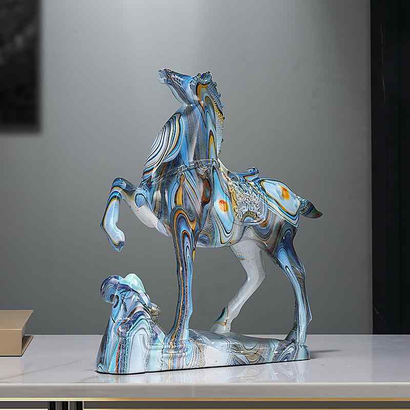置物 オブジェ 北欧 アート 馬 モチーフ 陶器製 彫刻 彩色 リビング 寝室 玄関 ワイン棚 インテリア雑..