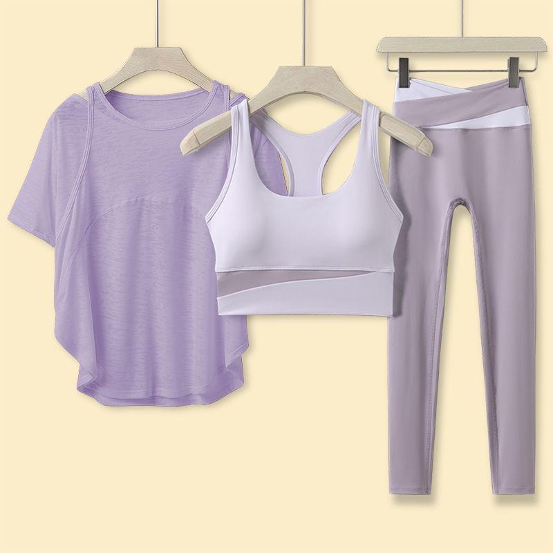 ヨガウェア レディース セットアップ 初心者 プロ 向け プラティ 練習用 吸湿速乾 半袖 スポーツ トレ..