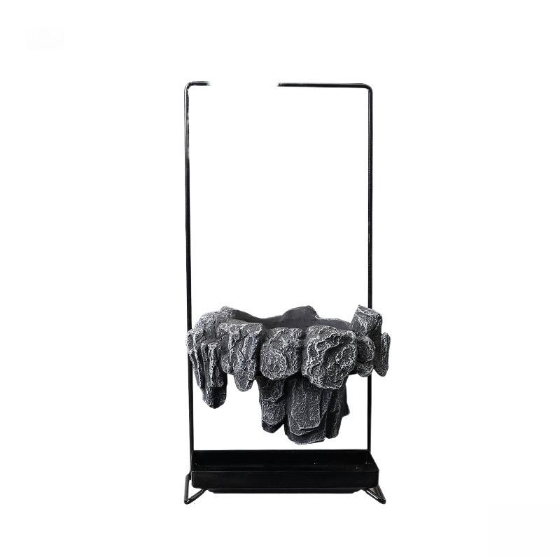 花瓶 北欧風 アイアン 樹脂 吊り下げ 置き型 家庭菜園 寄せ植え 多肉植物 観葉植物 盆栽 深灰色 浅灰色