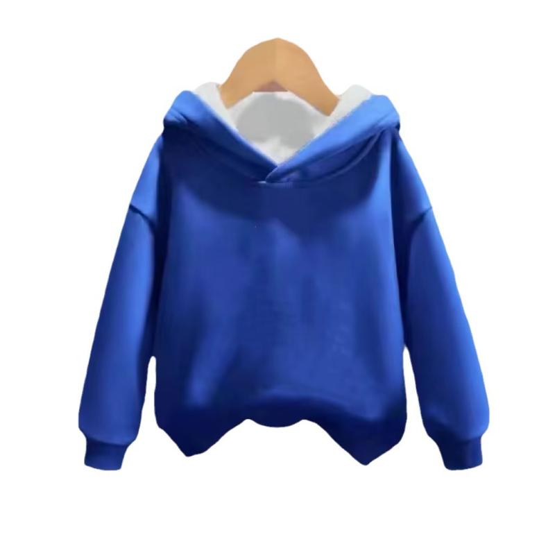 キッズ 男女兼用 パーカー 子供服 秋冬 裏起毛 ボア フリース 厚手 プルオーバー フーディー 長袖 カジ..