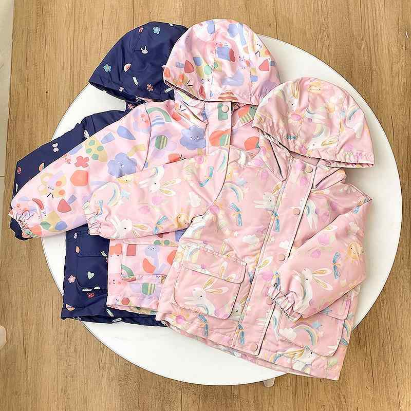 ガールズ 中綿コート フード付き ファスナー開閉 厚手 アウター 秋冬 防寒 ミドル丈 カジュアル キルテ..