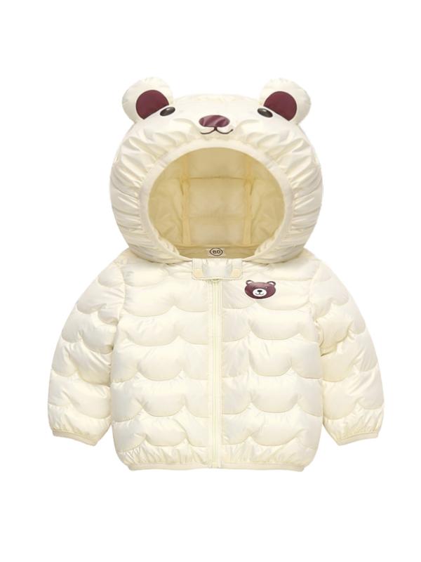 中綿ジャケット ベビー キッズ 男女兼用 秋冬 アウター フード付き ジップアップ 軽量 薄手 暖かい 保..