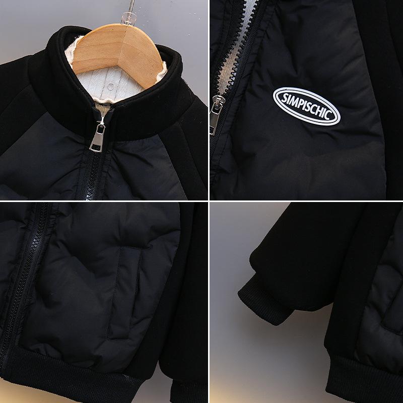 ジャケット 男の子 子供 キッズ 秋冬 中綿 厚手 暖かい コットン スタジャン ブルゾン アウター 韓国風..