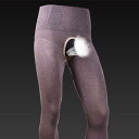 レギンス レディース メンズ 秋冬 開き 保温 アンダーウェア ハイウエスト シェイプアップ 厚手 裏起毛 あったか エコ素材 綿 混紡 黒 グレー ベージュ