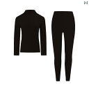 インナー レディース メンズ 防寒インナー 上下セット 秋冬 暖かい ポリエステル 抗菌 タートルネック 長袖 長ズボン 肌着 女性用 男性用 ブラック 黒 パ...