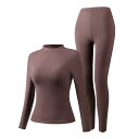 インナー レディース グラフェン 発熱 保温 あったか ハイネック 裏起毛 厚手 カップ付き ブラ内蔵 上下セット 長袖 長パンツ 快適 伸縮性 秋冬 防寒 普...