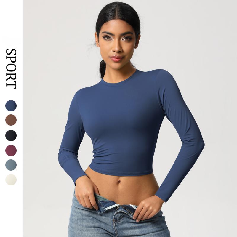 Tシャツ レディース ヨガウェア スポーツウェア 長袖 吸湿速乾 接触冷感 ランニング ウェア トレーニングウェア フィットネス ウェア ストレッチ 伸縮性 通気性 運動着 トップス