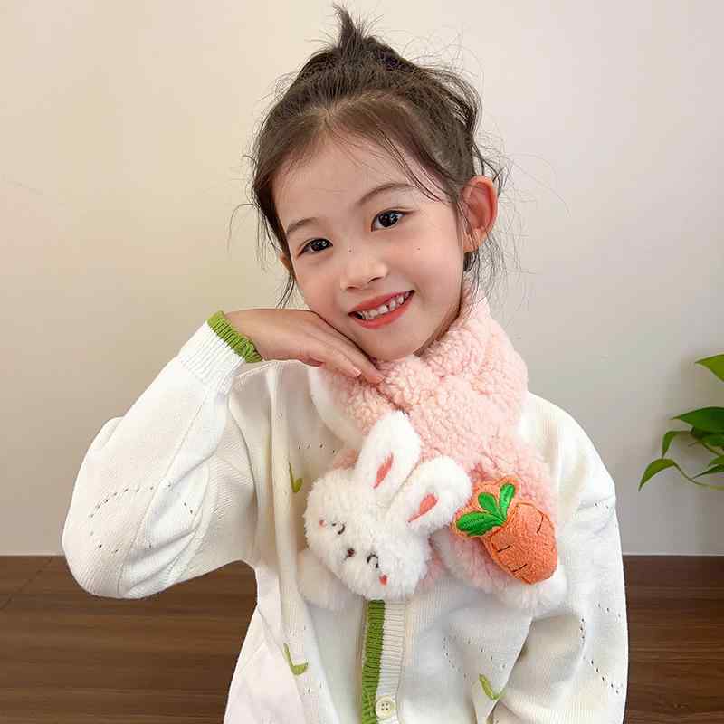 マフラー キッズ 秋冬 ぬいぐるみ あったか 通気性 カートゥーン ニンジン ウサギ かわいい カジュアル..