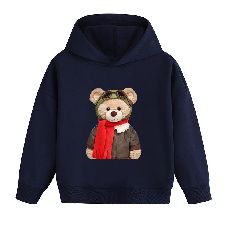 子供服 スウェット 春秋 子供用 綿 裏毛 転写プリント かわいい フード付き トレーナー 男の子 女の子 ..