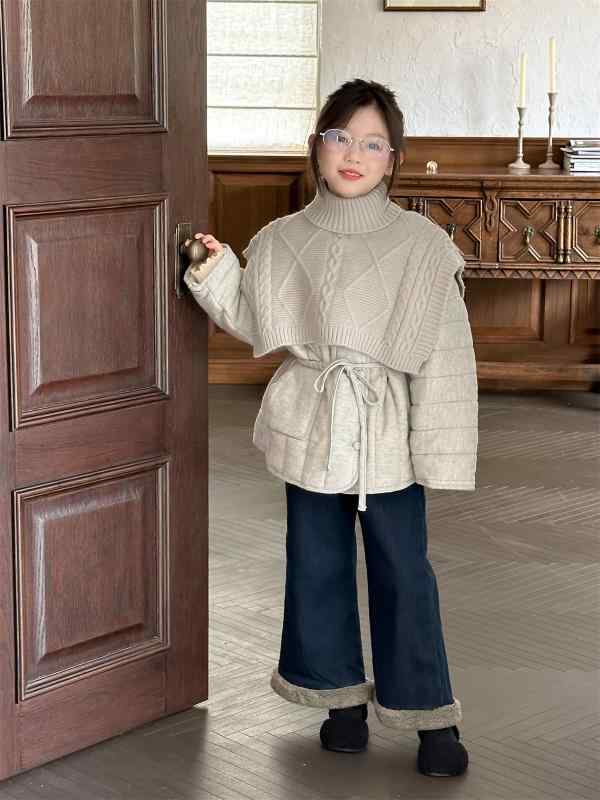 キッズ ダウンジャケット 女の子 中綿 コート 子供服 アウター 防寒 暖かい ショート丈 フードなし 浅..