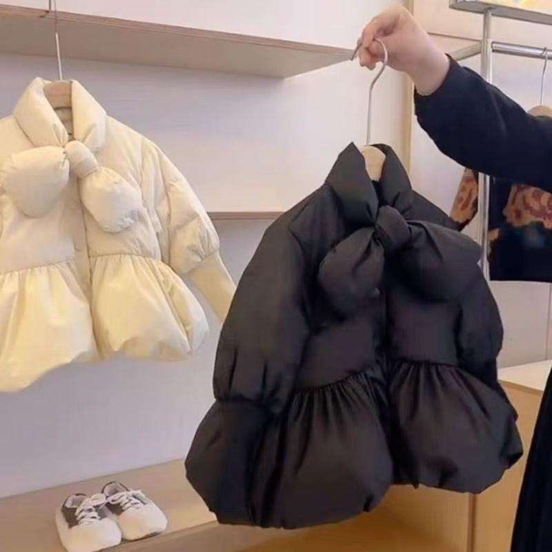 子供用コート 女の子 中綿入り あったか ジャケット アウター 厚手 ポリエステル 無地 90cm 100cm 110cm 120cm 130cm 秋冬