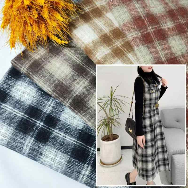 生地 布地 秋冬 格子柄 ツイード コート ジャケット 鞄 帽子 子供服 バッグ 服飾雑貨 厚手