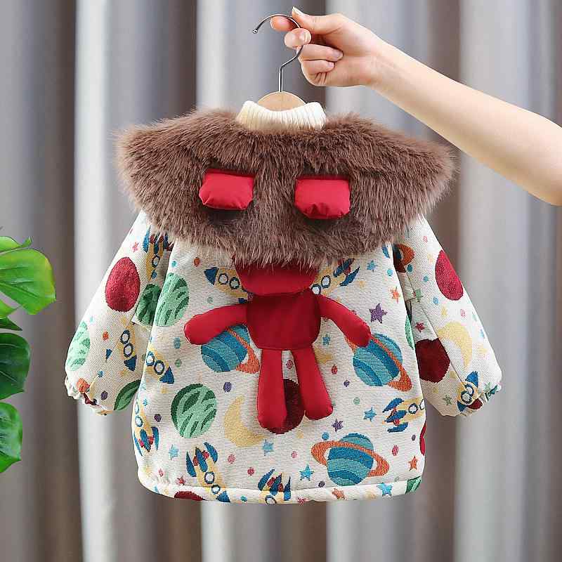 子供服 アウター ガールズ 裏起毛 ジャケット 秋冬 中綿 コート 女の子 普段使い 防寒 90 100 110 120 ..