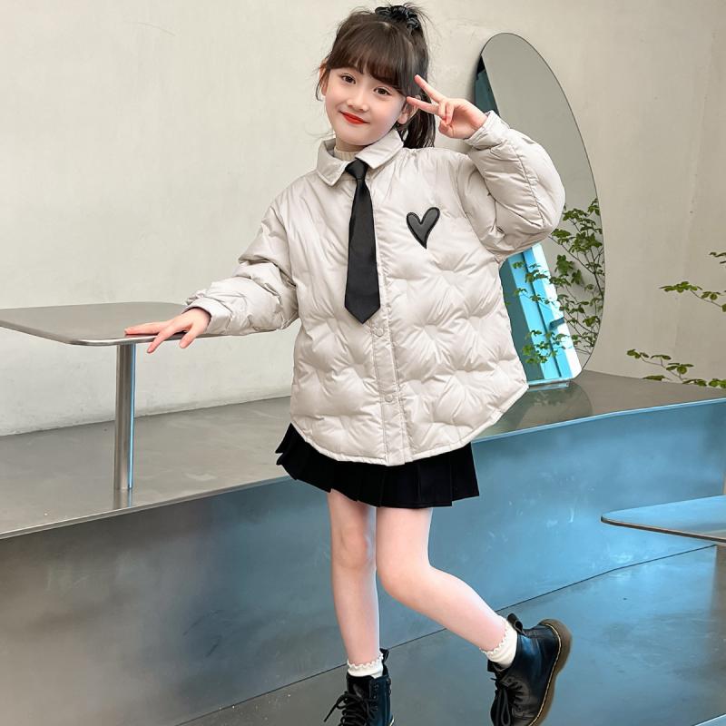 子供服 ダウンジャケット ガールズ 秋冬 防寒 ジャケット 中綿入り アウター 女の子 キッズ 学院風 コ..