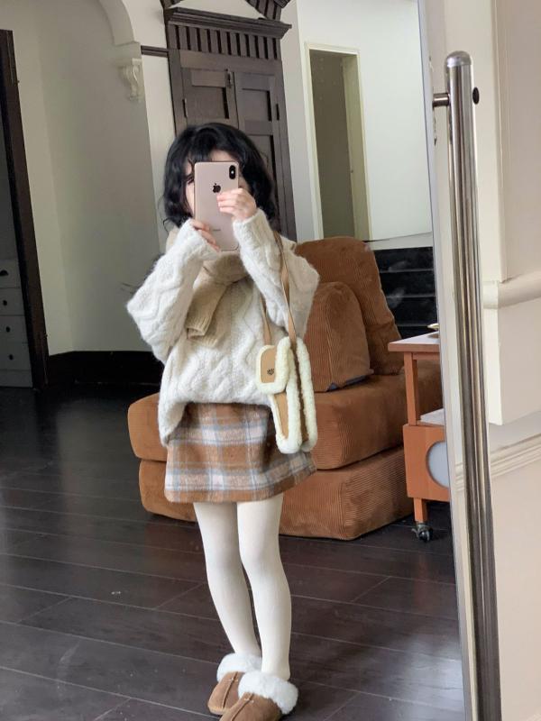 ニット・セーター キッズ 女の子 子供服 ニット トップス 秋冬 長袖 ケーブル編み ストライプ かわいい..