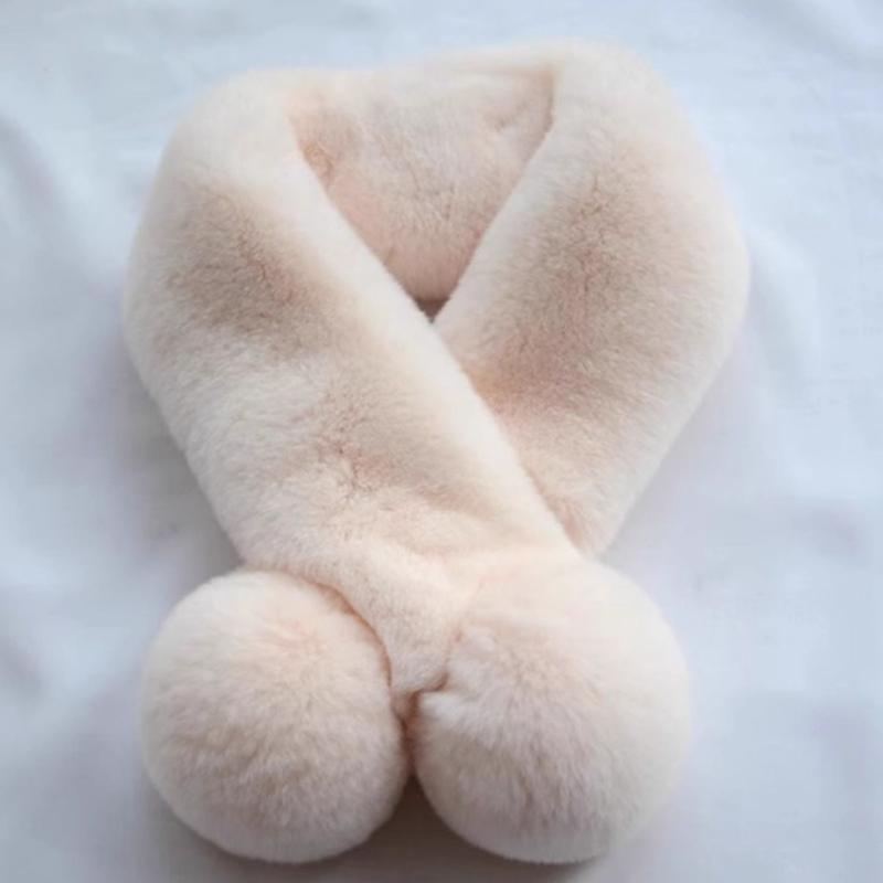 マフラー レディース 秋冬 暖かい ラビットファー風 厚手 無地 かわいい 韓国風 ファッション カシミヤ..