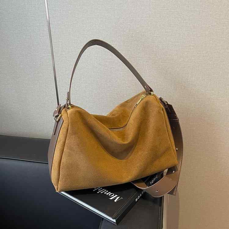 トートバッグ レディース 春夏 スエード 大容量 鞄 シンプル カジュアル 肩掛け 普段使い 茶色 黒色 灰色