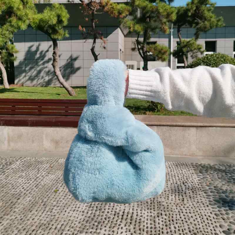 バッグ レディース 秋冬 手提げ 鞄 かわいい フェイクファー ラビットファー風 トートバッグ ハンドバ..