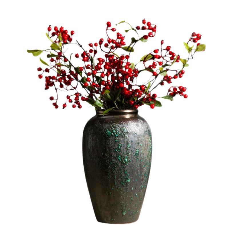 花瓶 陶器 陶磁器 景徳鎮 陶罐 フラワーベース インテリア 置物 リビング 寝室 玄関 オブジェ アンティーク レトロ ビンテージ ヴィンテージ