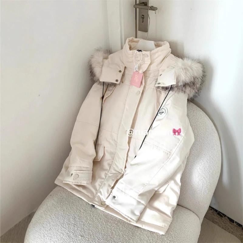 子供服 ガールズ 中綿入りジャケット アウター 冬 女の子 向け 防寒 撥水 フード付き ジャンパー 普段使い お出かけ 150cm 160cm 170cm ピンク系 ベージュ